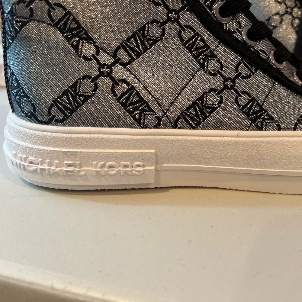 Michael Kors Evy Empire Logo Jacquard High Top Sneakers ✨brand new ✨ no box - Picture 11 of 12